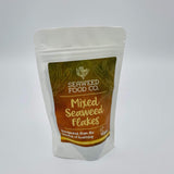 Refill pouch of mixed seaweed flakes